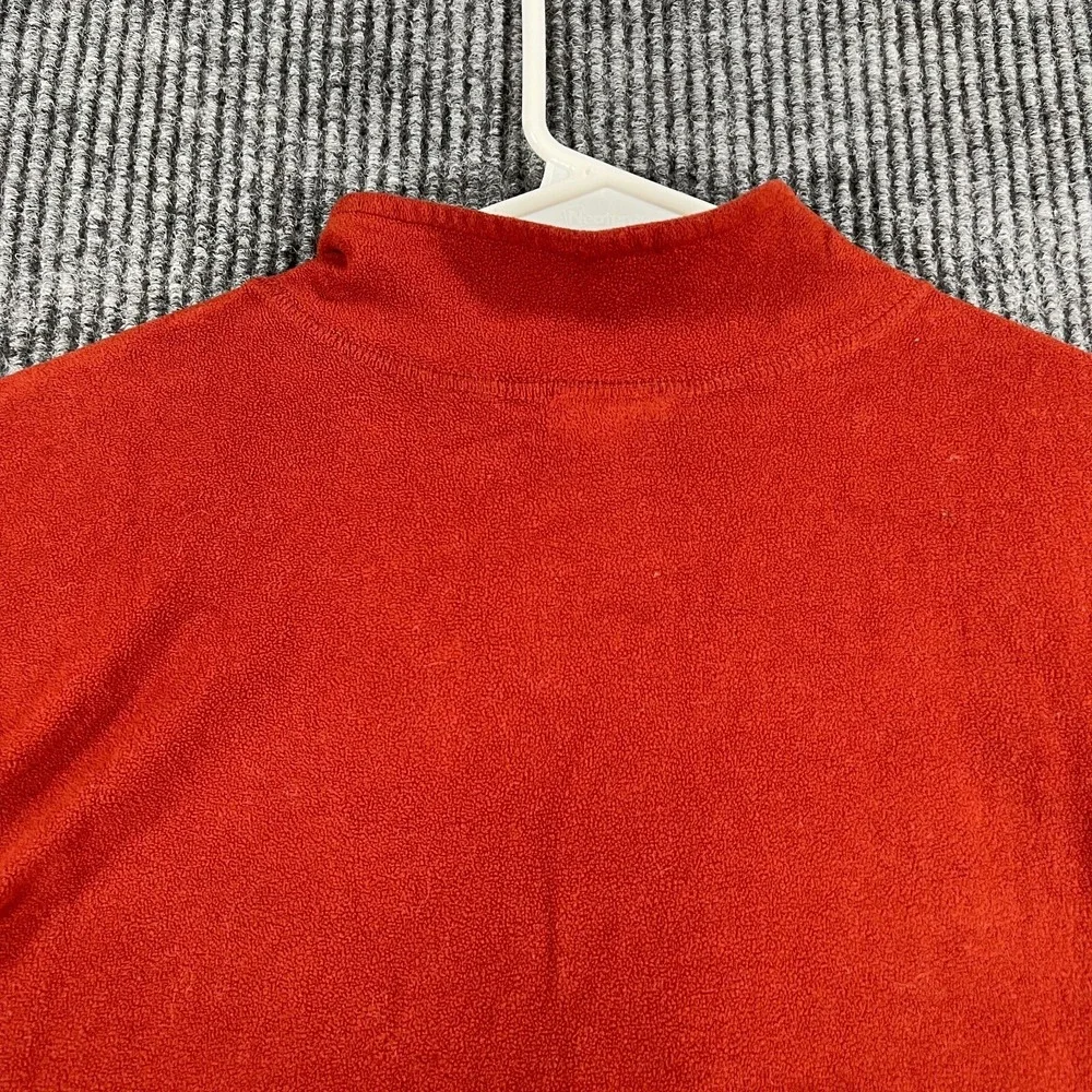 The North Face Pullover Fleece Mens Medium Red Long Sleeve 1/4 Zip Mock Neck‎